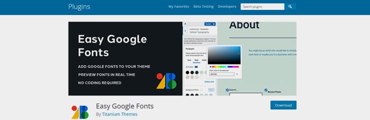 Easy Google Fonts