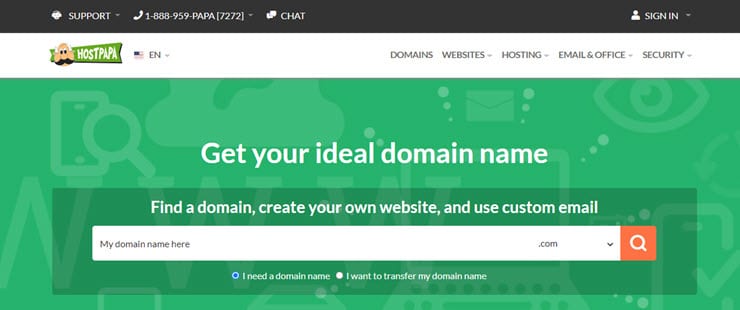 HostPapa Domain Search